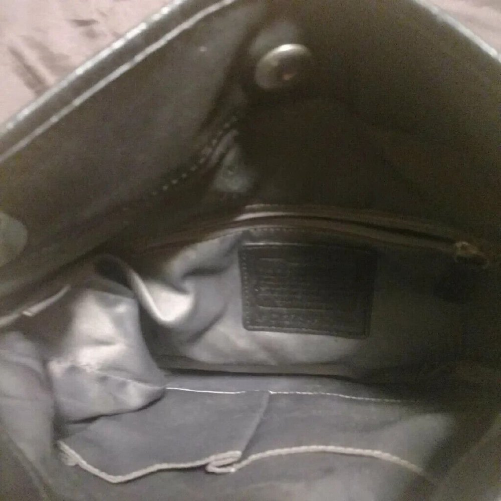 Coach F17599 Ashley Signature Bag Purse Black Sateen Monogram Classic - Picture 4 of 7